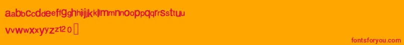 Perdido Font – Red Fonts on Orange Background