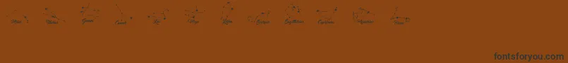 ConstellationsOstia Font – Black Fonts on Brown Background