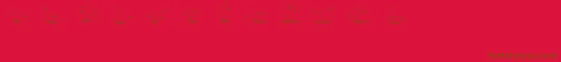 ConstellationsOstia Font – Brown Fonts on Red Background
