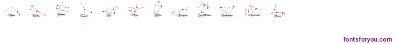 ConstellationsOstia-fontti – violetit fontit