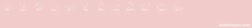 ConstellationsOstia Font – White Fonts on Pink Background