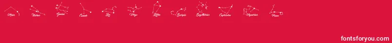 ConstellationsOstia Font – White Fonts on Red Background