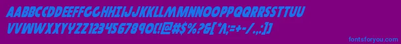 Governorcondital-fontti – siniset fontit violetilla taustalla