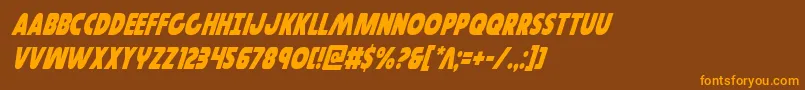 Governorcondital Font – Orange Fonts on Brown Background
