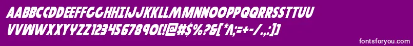 Governorcondital-Schriftart – Weiße Schriften auf violettem Hintergrund
