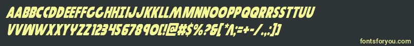 Governorcondital Font – Yellow Fonts on Black Background