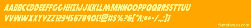 Governorcondital-fontti – keltaiset fontit oranssilla taustalla