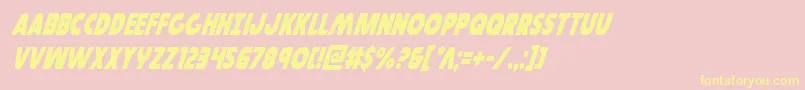Governorcondital Font – Yellow Fonts on Pink Background