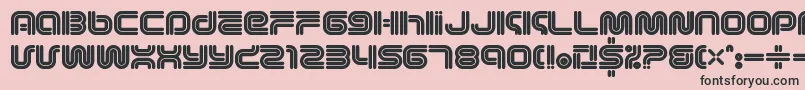 KbVectroid Font – Black Fonts on Pink Background