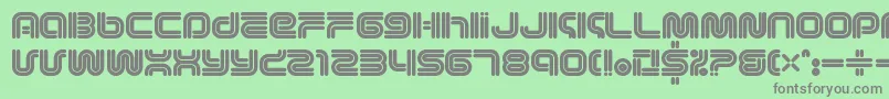 KbVectroid Font – Gray Fonts on Green Background