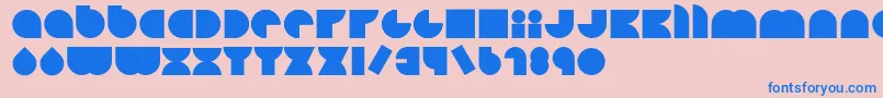 Happyloverstown.EuLoversSquare Font – Blue Fonts on Pink Background