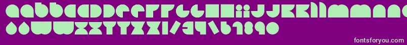 Happyloverstown.EuLoversSquare Font – Green Fonts on Purple Background