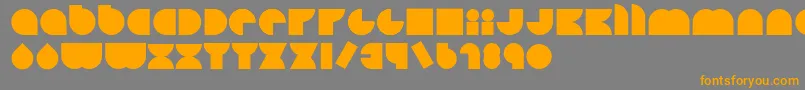 Happyloverstown.EuLoversSquare Font – Orange Fonts on Gray Background