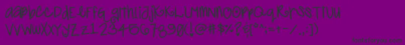 Police Cutiepop – polices noires sur fond violet