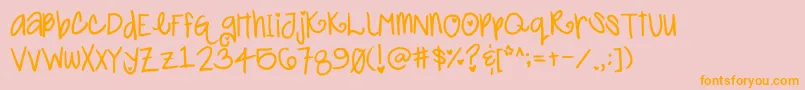 Cutiepop Font – Orange Fonts on Pink Background