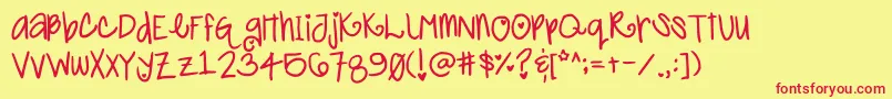 fuente Cutiepop – Fuentes Rojas Sobre Fondo Amarillo