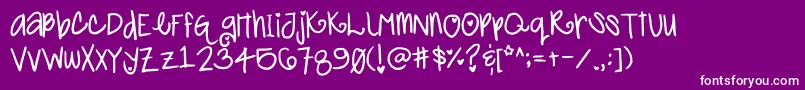 Lisätietoja Cutiepop-fontista Cutiepop-fontti – valkoiset fontit violetilla taustalla