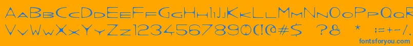 WrongInk Font – Blue Fonts on Orange Background