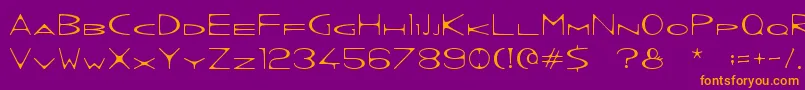 WrongInk Font – Orange Fonts on Purple Background