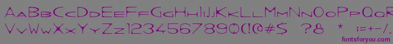 WrongInk Font – Purple Fonts on Gray Background