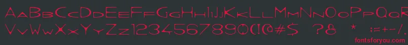 WrongInk Font – Red Fonts on Black Background