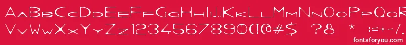 WrongInk Font – White Fonts on Red Background