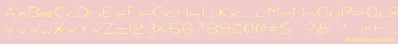 WrongInk Font – Yellow Fonts on Pink Background