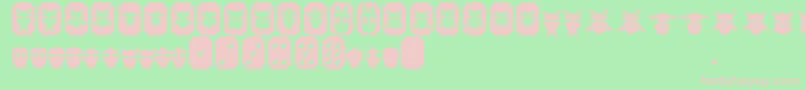 フォントSpecies – 緑の背景にピンクのフォント