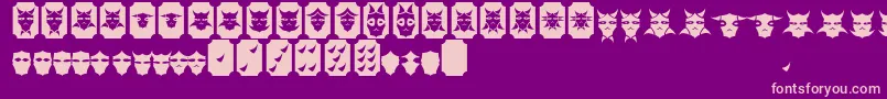 フォントSpecies – 紫の背景にピンクのフォント