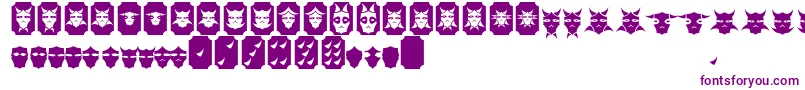 Species-fontti – violetit fontit valkoisella taustalla