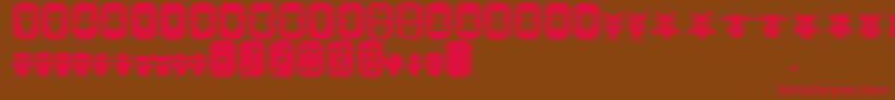 Species Font – Red Fonts on Brown Background