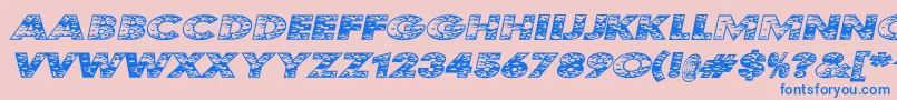 Kustomka Font – Blue Fonts on Pink Background