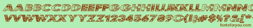Kustomka Font – Brown Fonts on Green Background