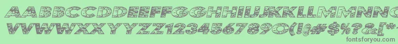 Kustomka Font – Gray Fonts on Green Background