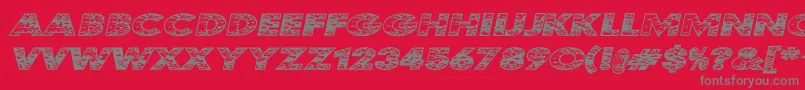 Kustomka Font – Gray Fonts on Red Background