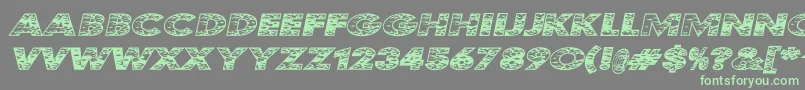 Kustomka Font – Green Fonts on Gray Background