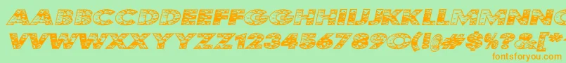 Kustomka Font – Orange Fonts on Green Background