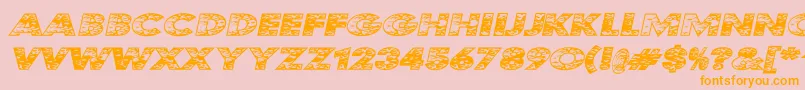 Kustomka Font – Orange Fonts on Pink Background