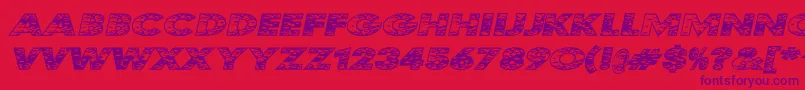 Kustomka Font – Purple Fonts on Red Background