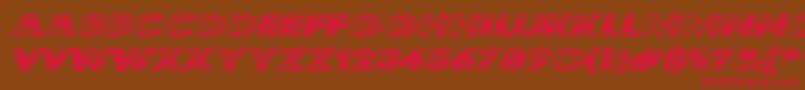 Kustomka Font – Red Fonts on Brown Background