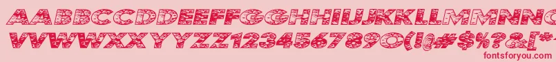 Kustomka Font – Red Fonts on Pink Background
