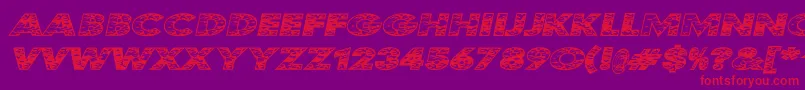 Kustomka Font – Red Fonts on Purple Background