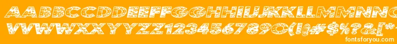 Kustomka Font – White Fonts on Orange Background