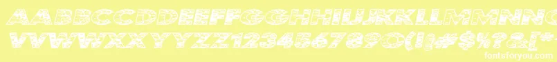 Kustomka Font – White Fonts on Yellow Background