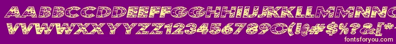 Weitere Informationen zur Kustomka-Schriftart Kustomka-Schriftart – Gelbe Schriften auf violettem Hintergrund