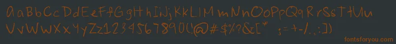 Police JoshuaSenapeloTheFont – polices brunes sur fond noir