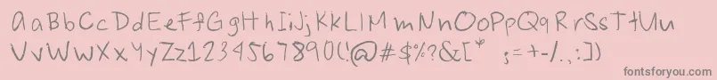 En savoir plus sur la police JoshuaSenapeloTheFont Police JoshuaSenapeloTheFont – polices grises sur fond rose