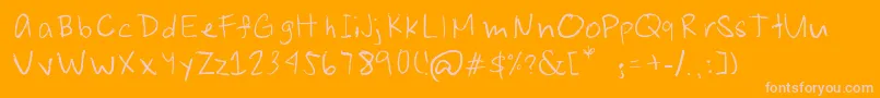 Więcej informacji o czcionce JoshuaSenapeloTheFont Czcionka JoshuaSenapeloTheFont – różowe czcionki na pomarańczowym tle