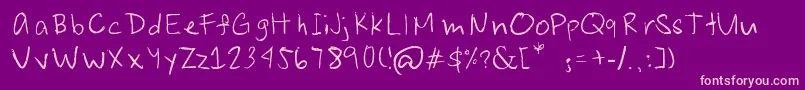 Подробнее о шрифте JoshuaSenapeloTheFont Шрифт JoshuaSenapeloTheFont – розовые шрифты на фиолетовом фоне