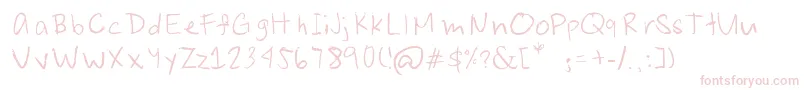 JoshuaSenapeloTheFont-fontti – vaaleanpunaiset fontit valkoisella taustalla